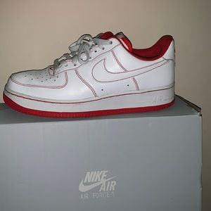Air forces 1 Contrast Stitch red & white